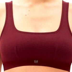 Burgundy Ribbed Bralette.